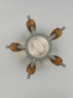 GEM+ | Premium 5 Pcs Wooden Silicone Utensil Set - Heat Resistant - Wood White