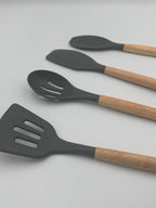 GEM+ | Premium 12-Piece Cooking & Baking Utensil Set Silicone Non-Stick BPA-FREE- Grey