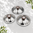 3 Stainless Steel Saucepans with Lids, 3L 4L 5L