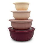 GEM+ | Food Storage Containers Set of 4 Pink – Airtight Meal Prep Bowls with Lids
