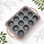 11-Piece Silicone Baking Set, Grey/Pink