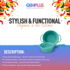 GEM+ |  Collapsible Silicone Colander Set (2 Pieces) – Pastel Blue