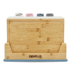 GEM+ | 4 PCS Premium Natural Bamboo Color Coded Chopping Board Set - Blue