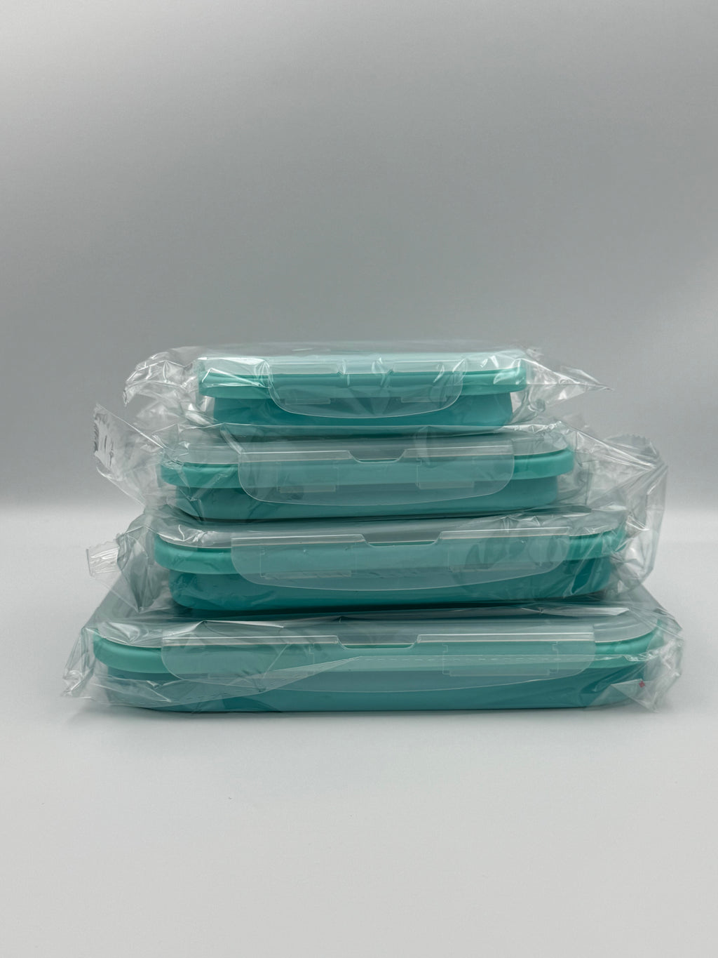 GEM+ | 4-Piece Collapsible Food Container Set – Space-Saving Leakproof BPA FREE - BLUE