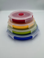 GEM+ | 4-Piece Collapsible Round Food Container Set – Space-Saving  BPA FREE