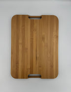 GEM+ | 2pcs Bamboo Serving Tray Set – Blue Trim | Nested Rectangular Trays | Eco-Friendly Kitchen