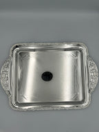 GEM+ | Premium 3-Piece Silver-Plated Vintage Tray Set – Elegant Ornate Durable