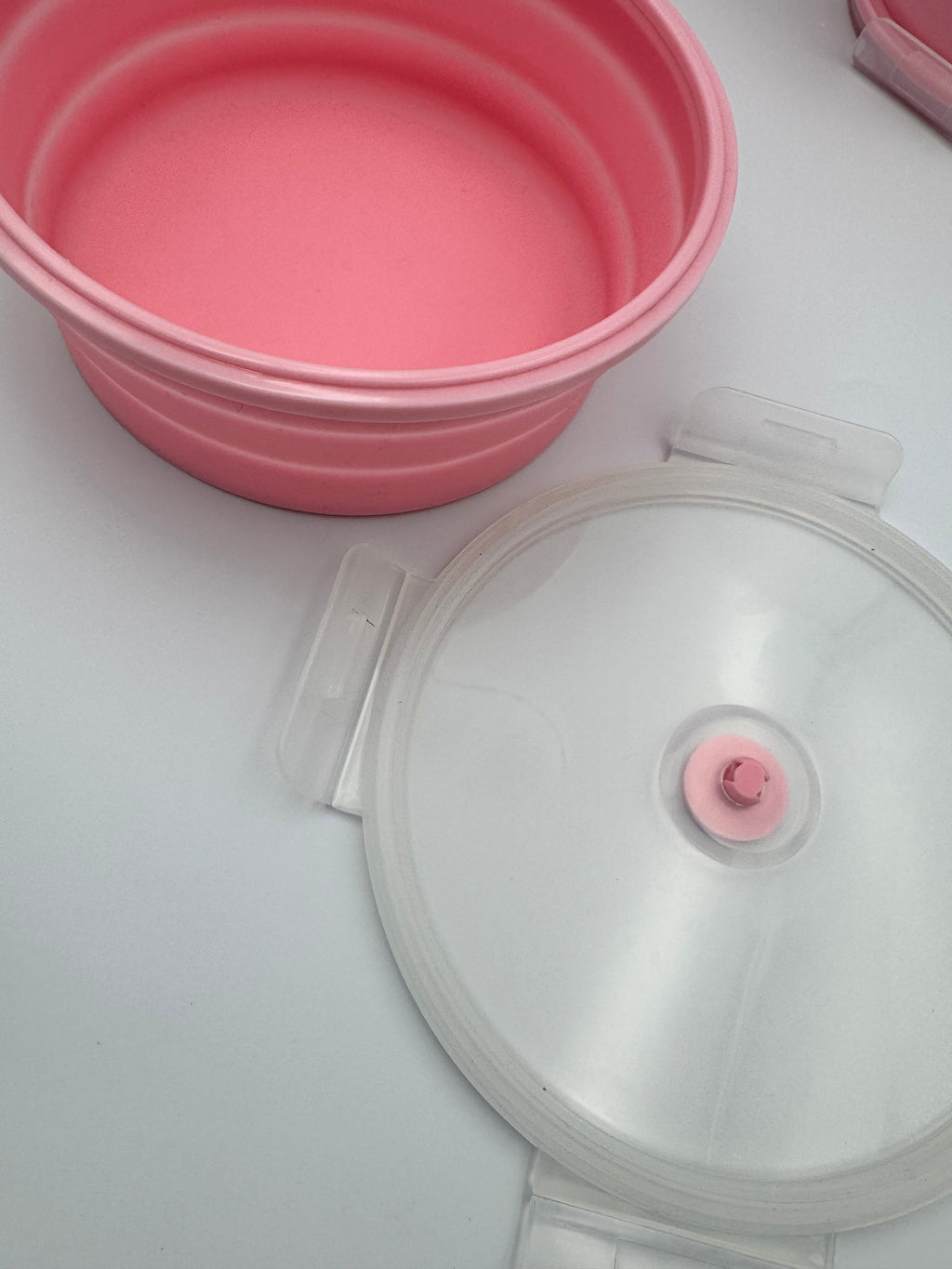 GEM+ | 4-Piece Collapsible Round Food Container Set – Space-Saving  BPA FREE - Pink