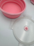 GEM+ | 4-Piece Collapsible Round Food Container Set – Space-Saving  BPA FREE - Pink
