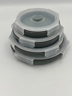 GEM+ | 4-Piece Collapsible Round Food Container Set – Space-Saving  BPA FREE - Olive