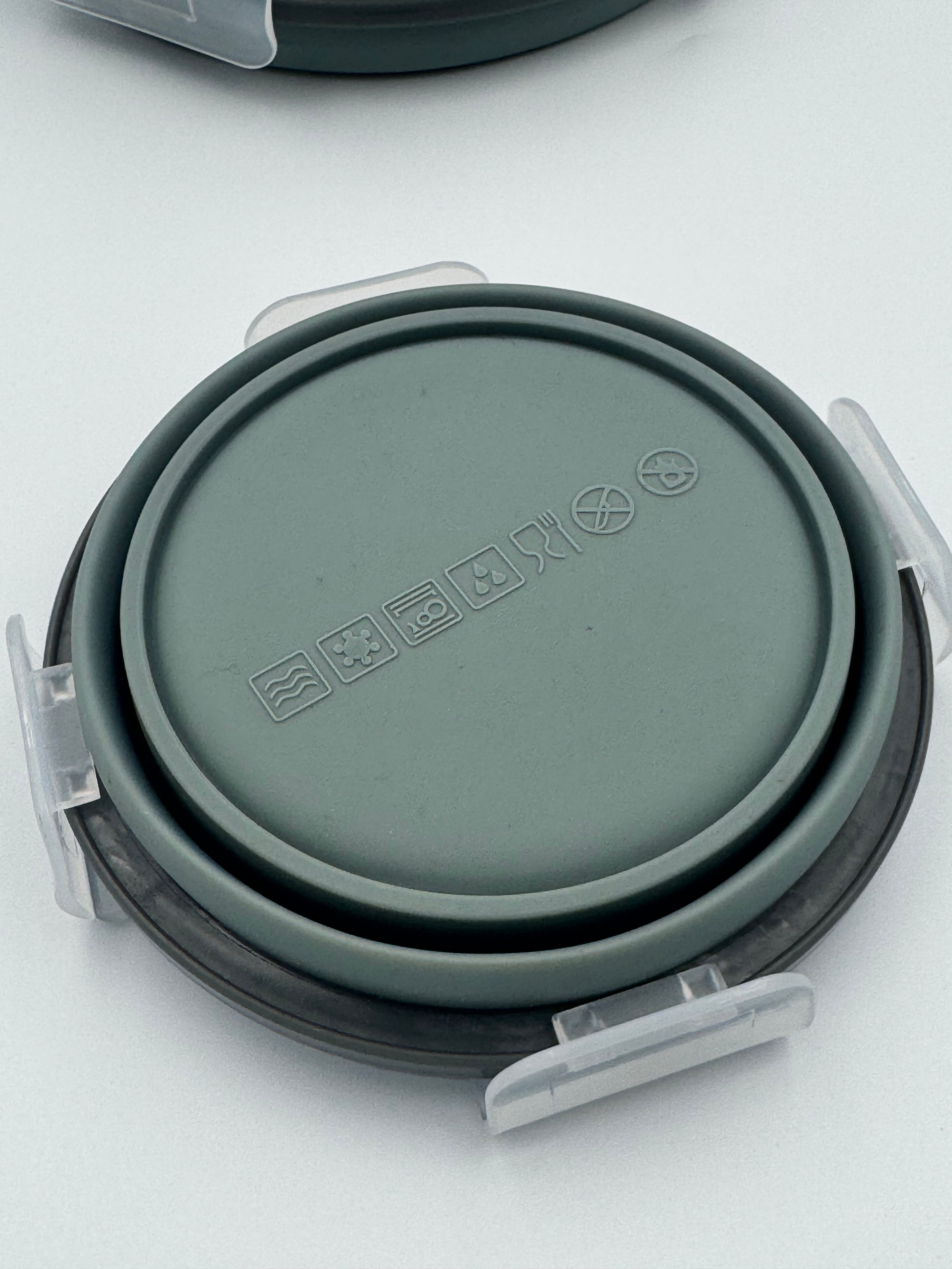 GEM+ | 4-Piece Collapsible Round Food Container Set – Space-Saving  BPA FREE - Olive