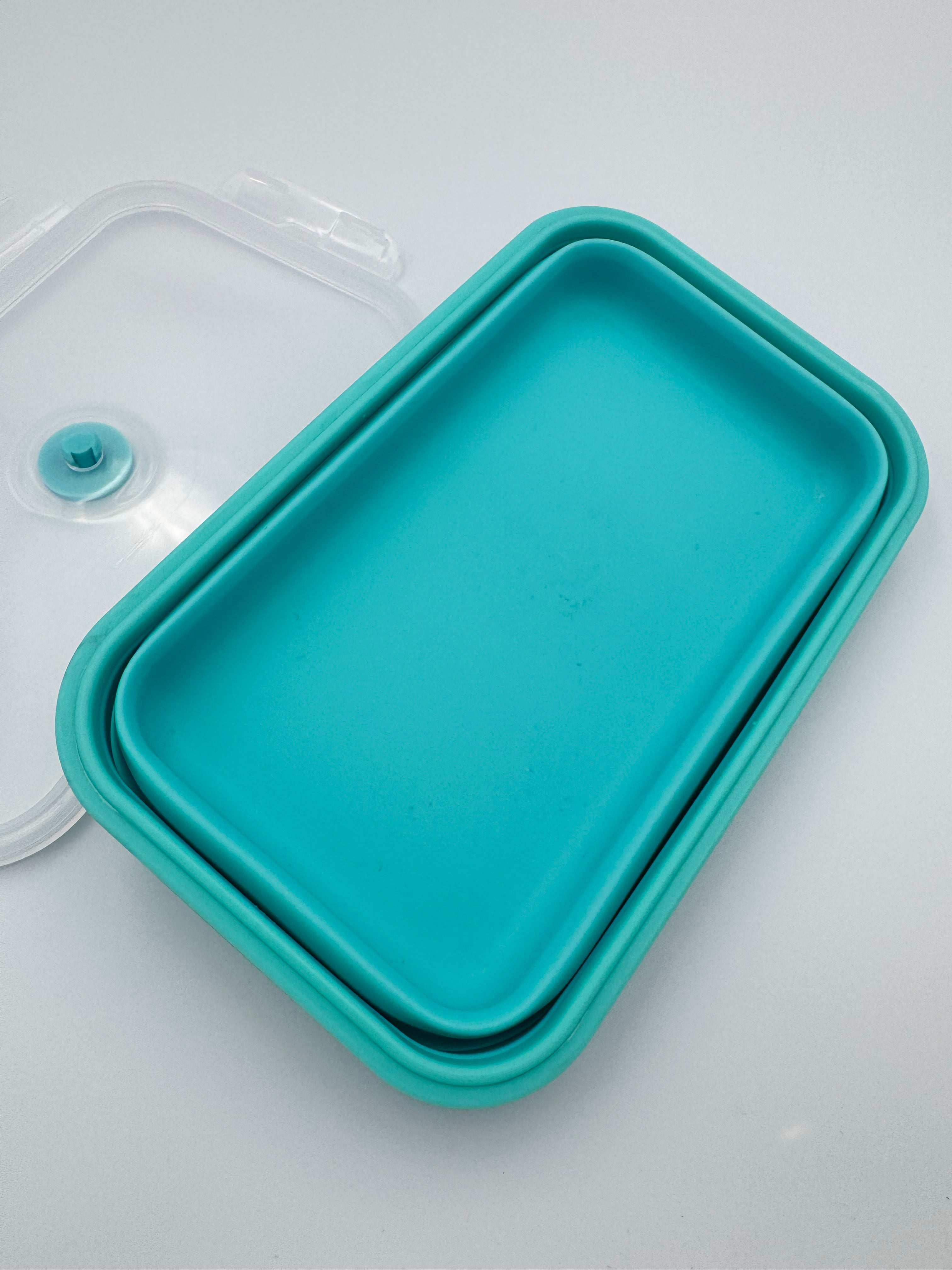 GEM+ | 4-Piece Collapsible Food Container Set – Space-Saving Leakproof BPA FREE - BLUE