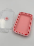 GEM+ | 4-Piece Collapsible Food Container Set – Space-Saving Leakproof BPA FREE - PINK