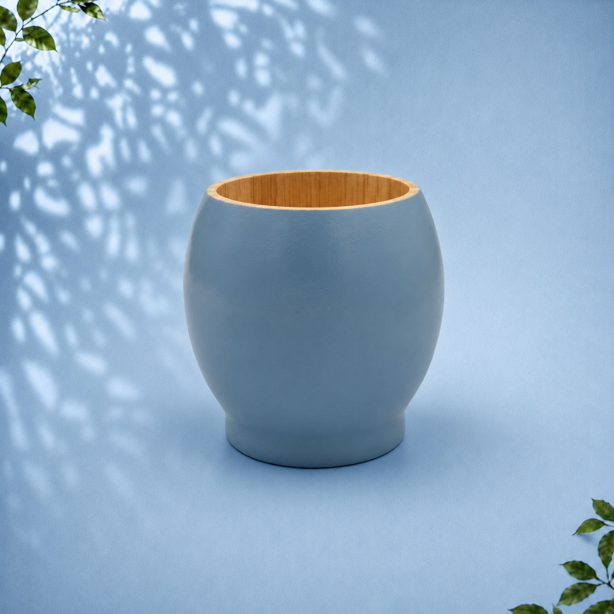 Bamboo Mortar and Pestle Set, Blue