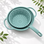 2-Piece Collapsible Silicone Colander Set, Teal