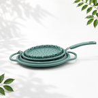 2-Piece Collapsible Silicone Colander Set, Teal