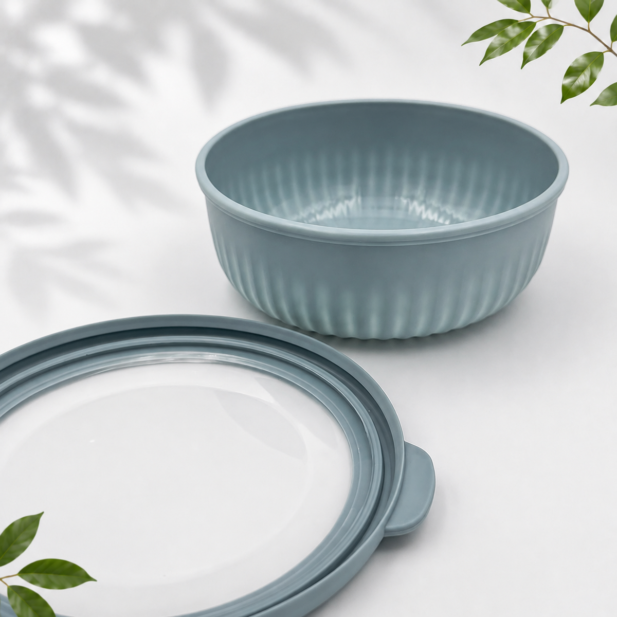 4-Piece Airtight Food Storage Bowls, Blue