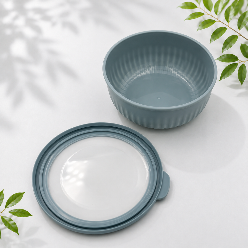 4-Piece Airtight Food Storage Bowls, Blue