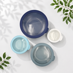 4-Piece Airtight Food Storage Bowls, Blue