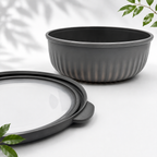 4-Piece Airtight Food Storage Bowls, Black
