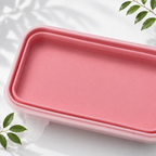 4-Piece Collapsible Silicone Food Containers, Pink