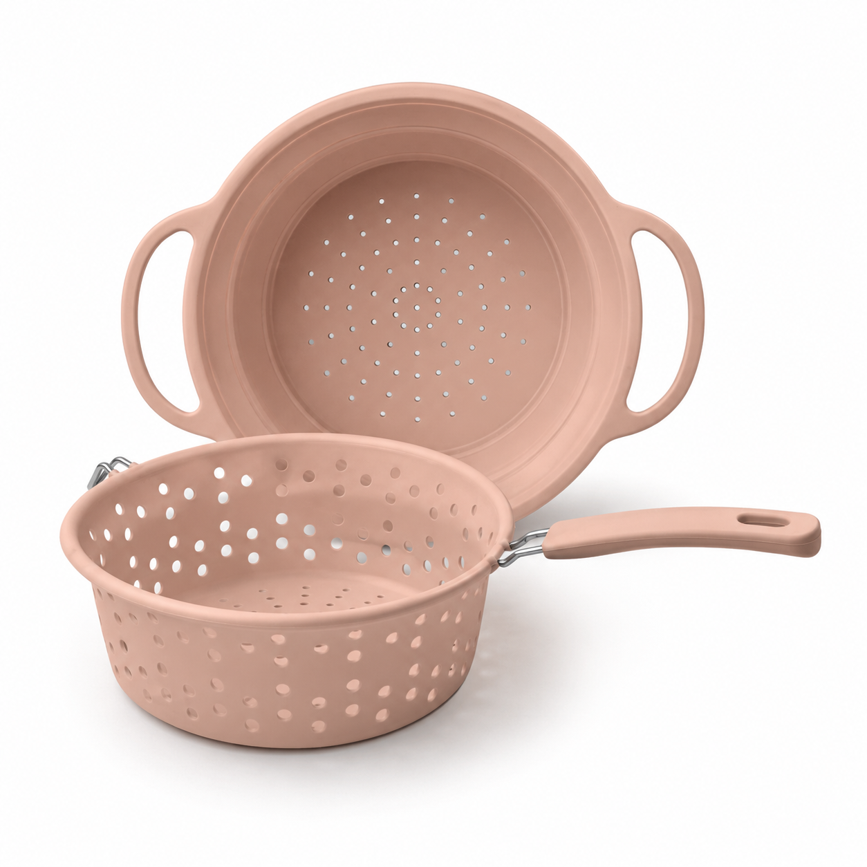 GEM+ | Collapsible Silicone Colander Set (2 Pieces) – Pastel Pink