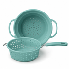 GEM+ |  Collapsible Silicone Colander Set (2 Pieces) – Pastel Blue