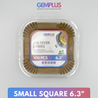 GEM+ | 100pcs Disposable Air Fryer Liners – Round & Square - 6" and 8" Sizes