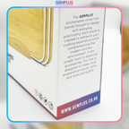 GEM+ | Bamboo Chopping Boards Set with Stand White Trim – 3 Piece Wooden Kitchen Cutting Board Set