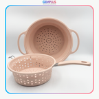 GEM+ | Collapsible Silicone Colander Set (2 Pieces) – Pastel Pink
