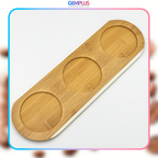 GEM+ | Ceramic Storage Jars Set of 3 White – Kitchen Canisters with Bamboo Lids, Spoons & Tray