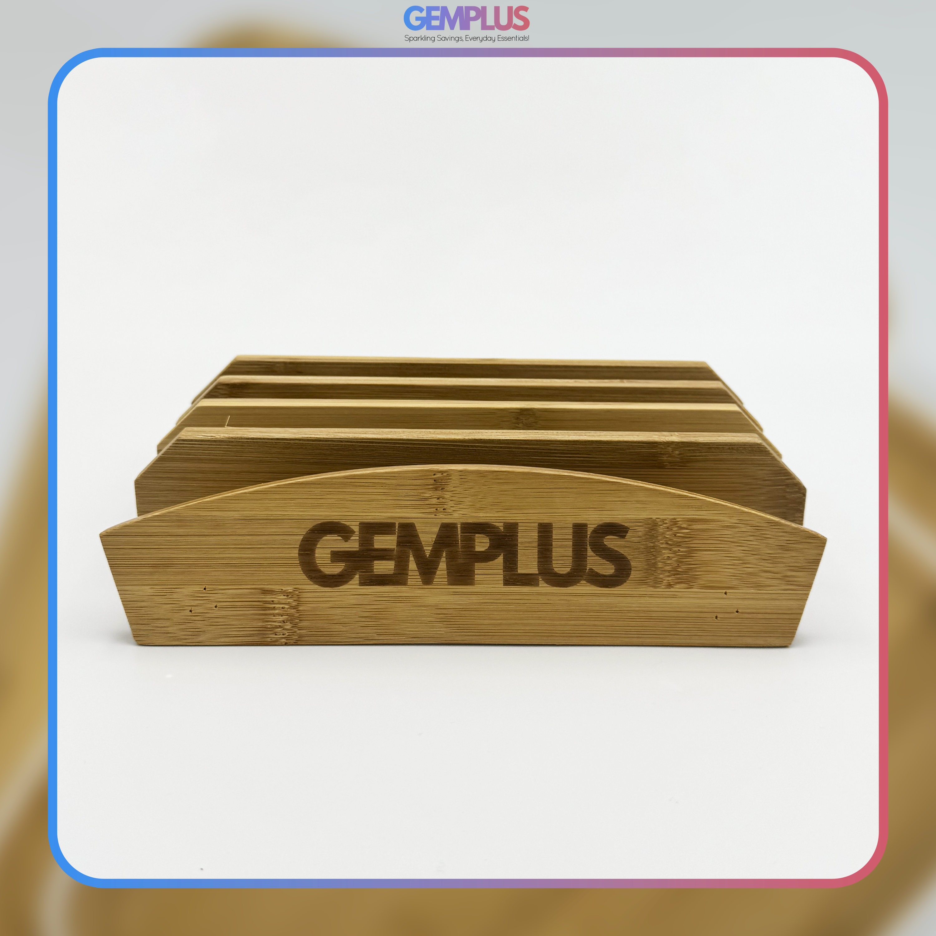 GEM+ | Heart Shaped Bamboo Chopping Boards Set of 3 White Trim with Stand – Wooden Cutting Boards Set