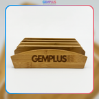 GEM+ | Heart Shaped Bamboo Chopping Boards Set of 3 Blue Trim with Stand – Wooden Kitchen Boards