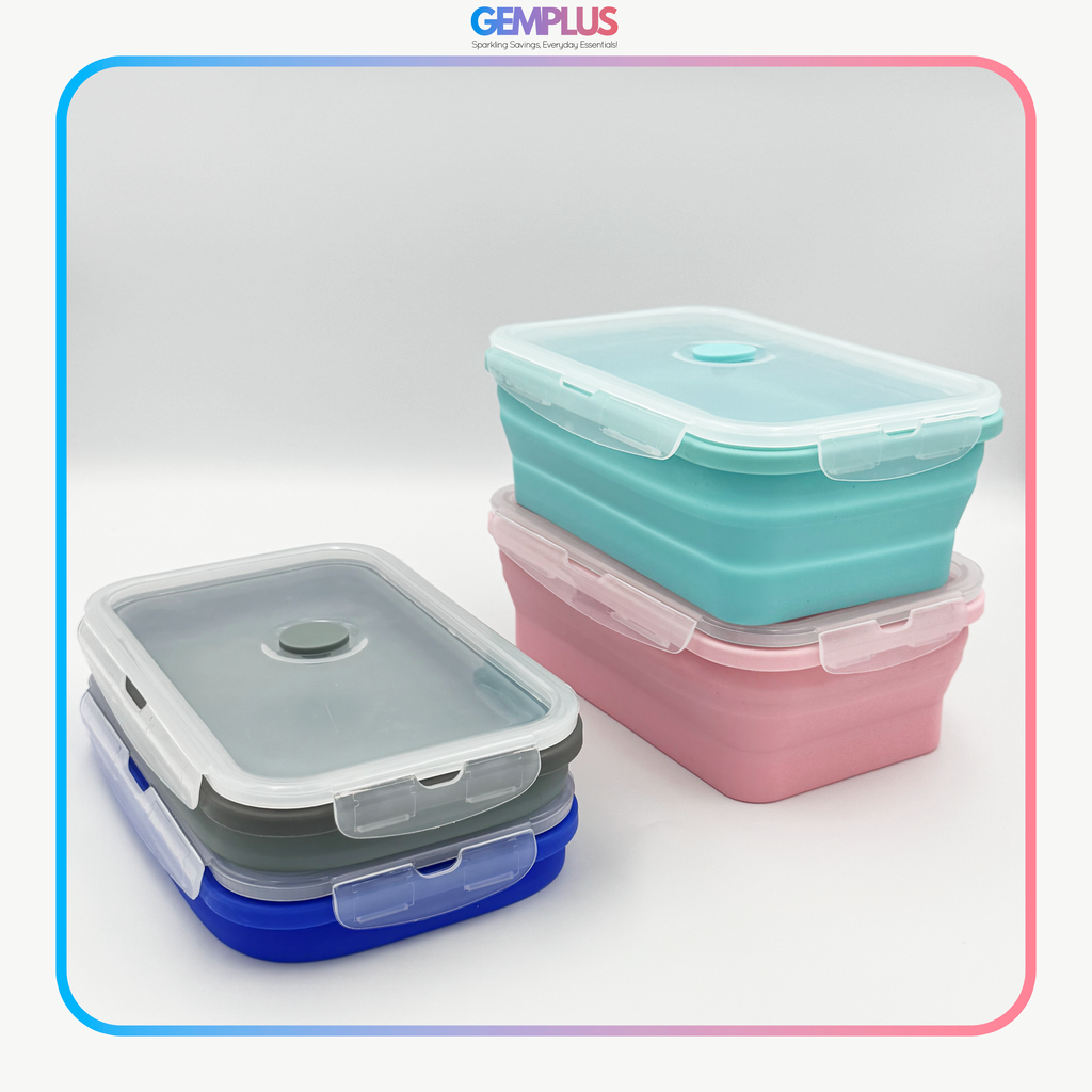 GEM+ | Collapsible Silicone Food Storage Container Set (4 Pieces)