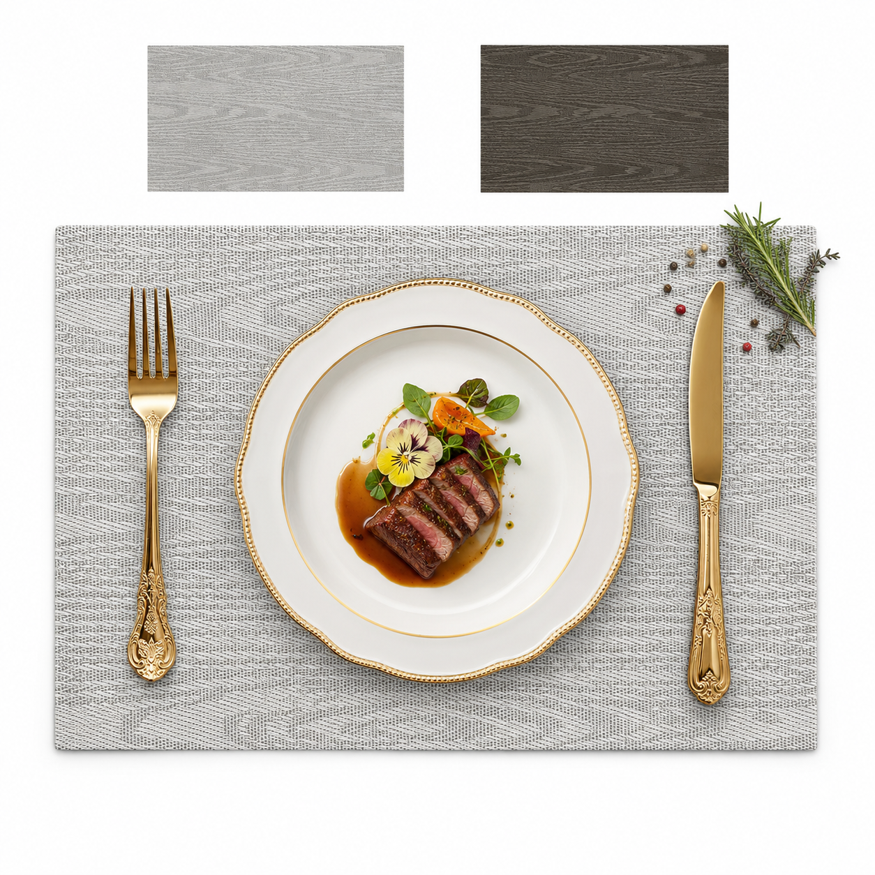 GEM+ | Premium 4/6-Piece Placemat Set – Durable Heat-Resistant Easy to Clean