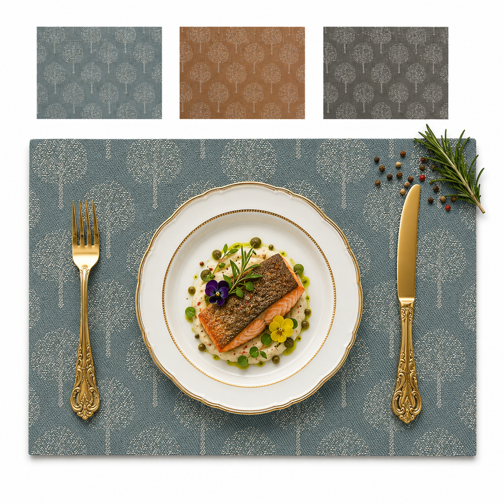 GEM+ | Premium  4/6 Piece Placemat Set Durable Heat-Resistant Easy to Clean