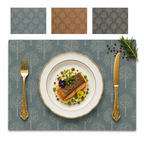GEM+ | Premium  4/6 Piece Placemat Set Durable Heat-Resistant Easy to Clean