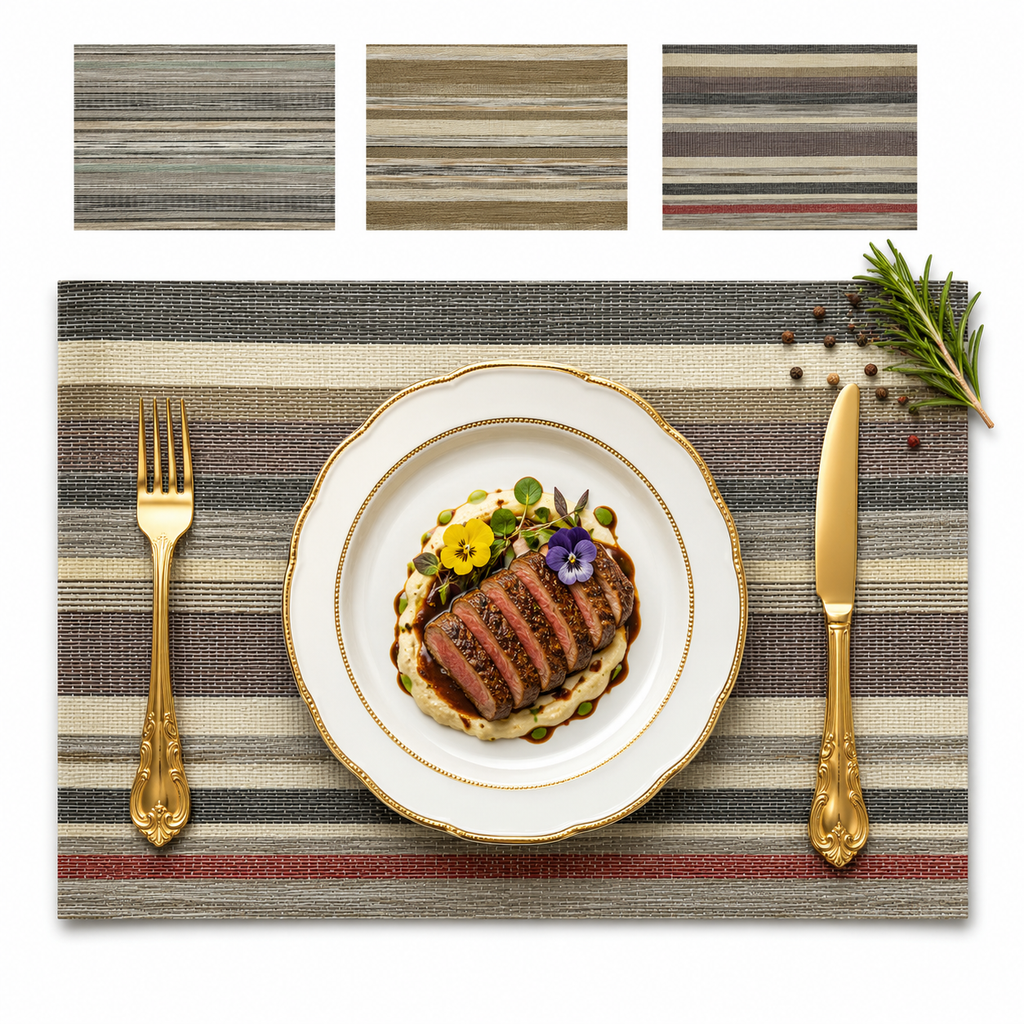 GEM+ | Premium  4/6 Piece Placemat Set Durable Heat-Resistant Easy to Clean