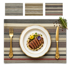 GEM+ | Premium  4/6 Piece Placemat Set Durable Heat-Resistant Easy to Clean