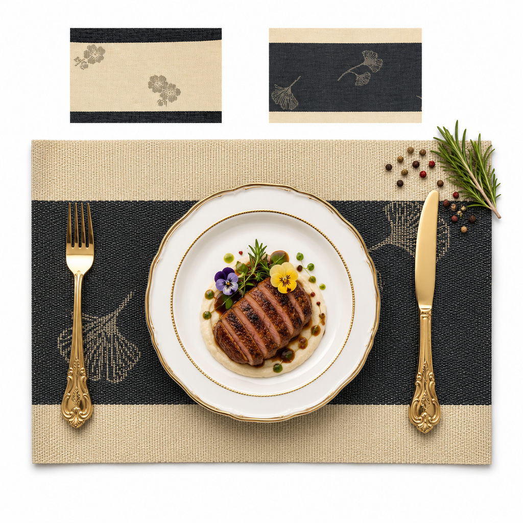 GEM+ | Premium 4/6-Piece Placemat Set Durable Heat Resistant Easy to Clean