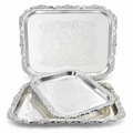 3 Silver-Plated Serving Trays for Bread & Desserts