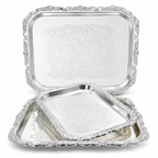 3 Silver-Plated Serving Trays for Bread & Desserts
