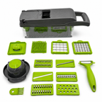 GEM+ | 8-in-1 Premium Multifunctional Vegetable Cutter Slicer Dicer Grate 15PCS
