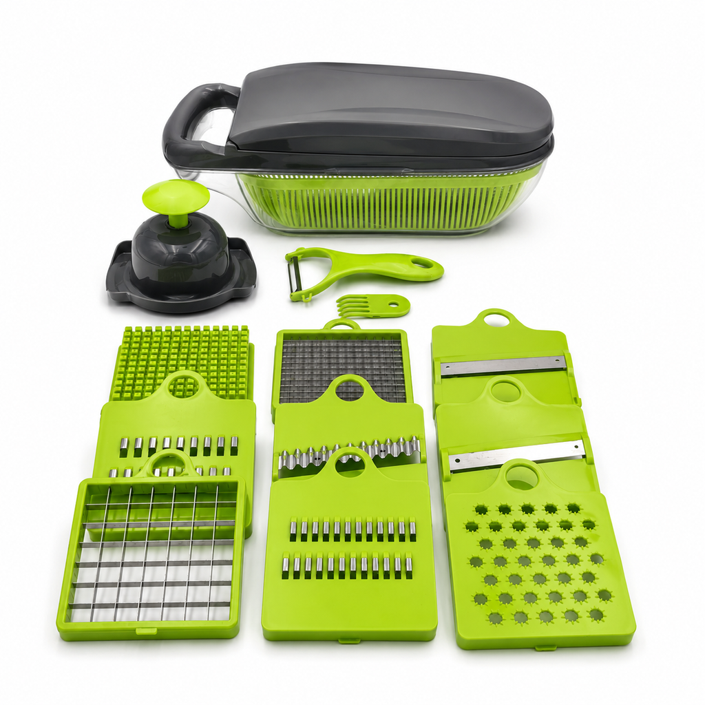GEM+ | 15 PCS Premium Multifunctional Vegetable Cutter Slicer Dicer Grate