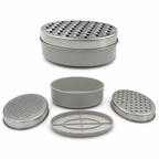 GEM+ | Premium Stainless Steel Multi-Blade Grater with Container and Lid Set