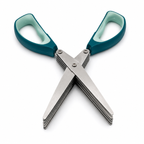 GEM+ | Premium Stainless Steel Herb Scissors - 5 Blades Multipurpose with Brush