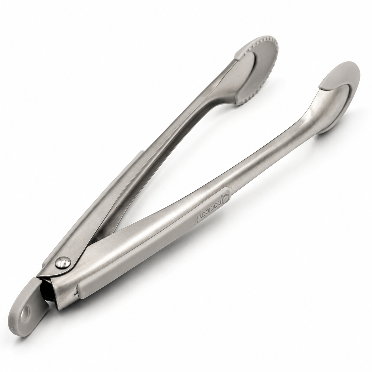 GEM+ | 12" Stainless Steel Tongs with Silicone Tips - Heat Resistant - Grey/Blue