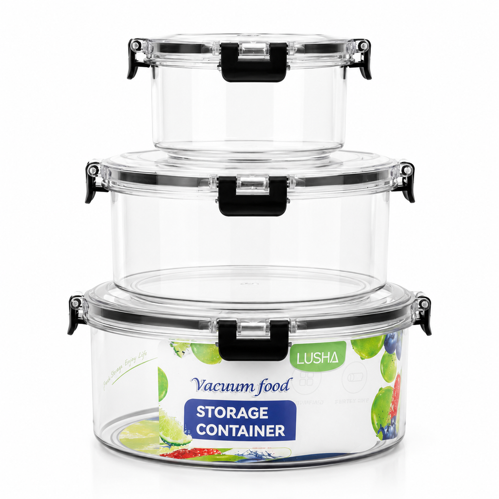 GEM+ | 3-Piece Food Container Storage Set – Durable, BPA-Free, Lock & Seal