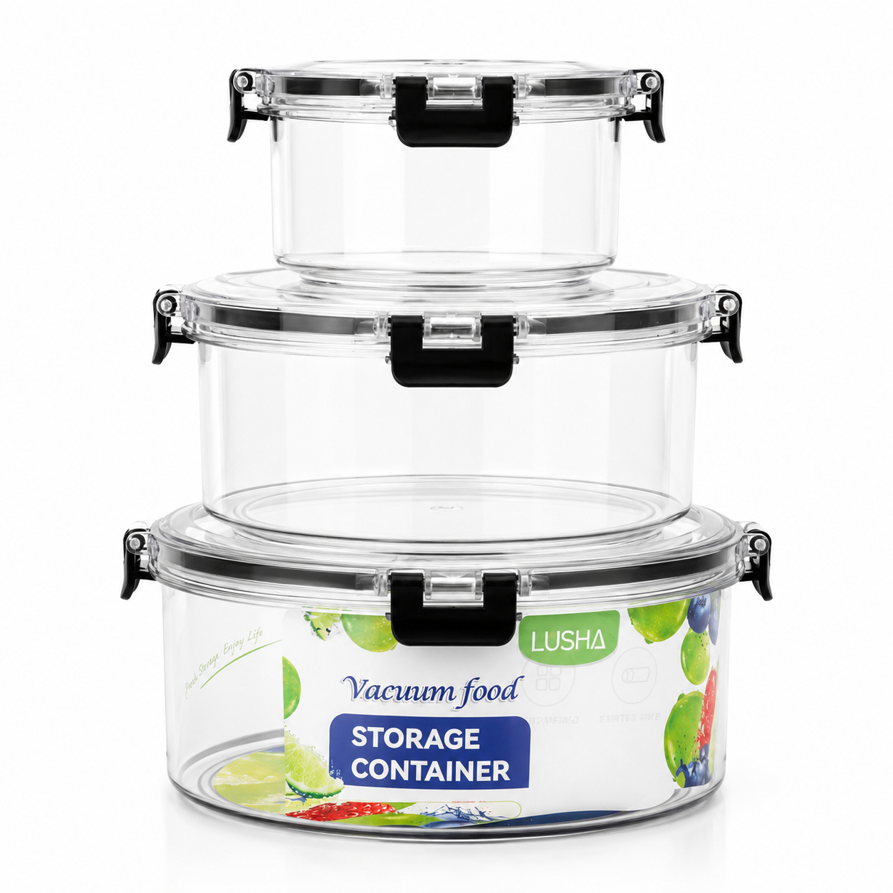 GEM+ | 3-Piece Food Container Storage Set – Durable, BPA-Free, Lock & Seal
