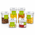 GEM+ | 6pc Premium Airtight Food Storage Container Set Stackable BPA FREE